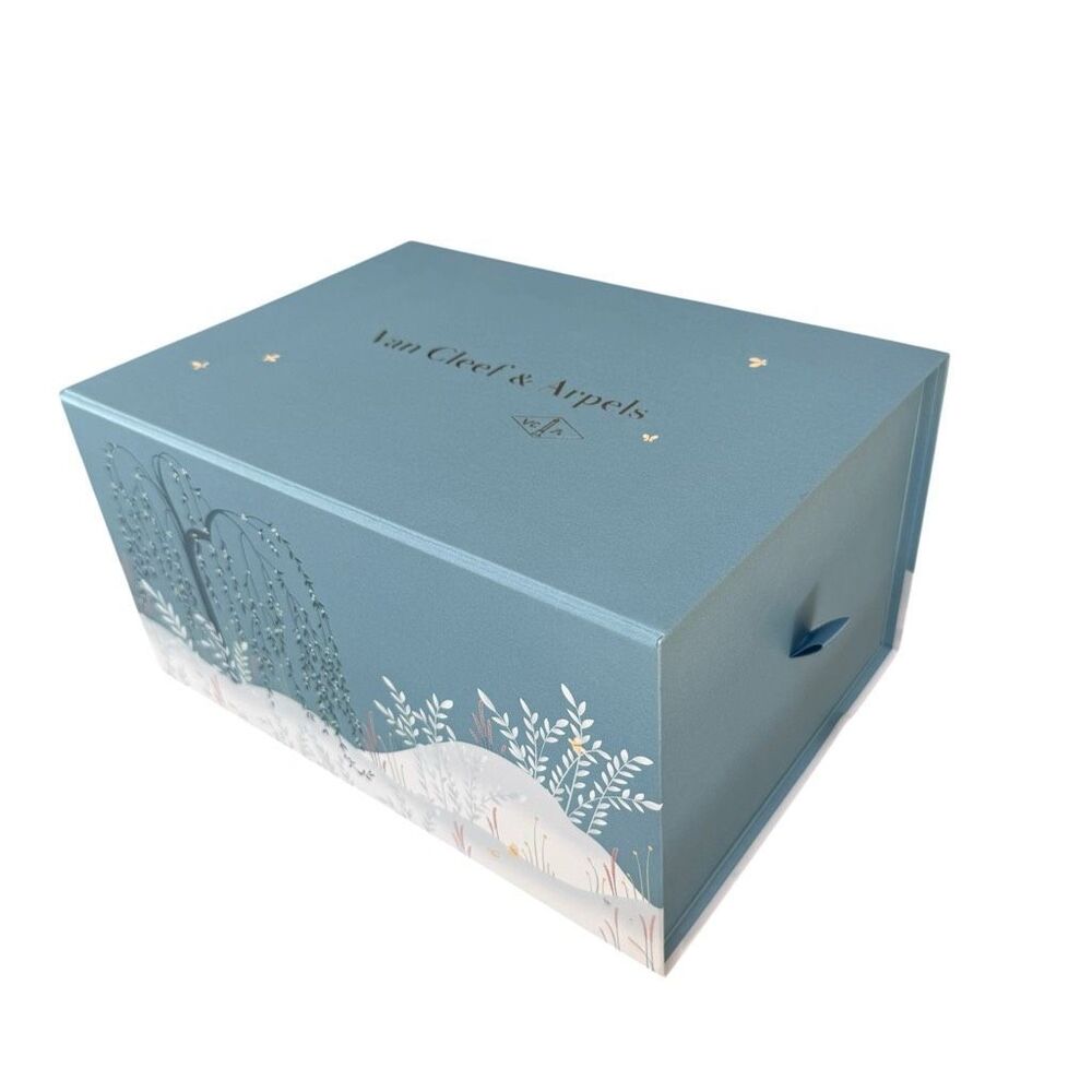 Authentic Van Cleef & Arpels Holiday Drawer Gift Box w/ Mini Gift Bag 11x8x6